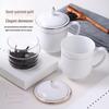 Jingdezhen Ceramic Tea Mug & Office Cup with Lid (Pair)