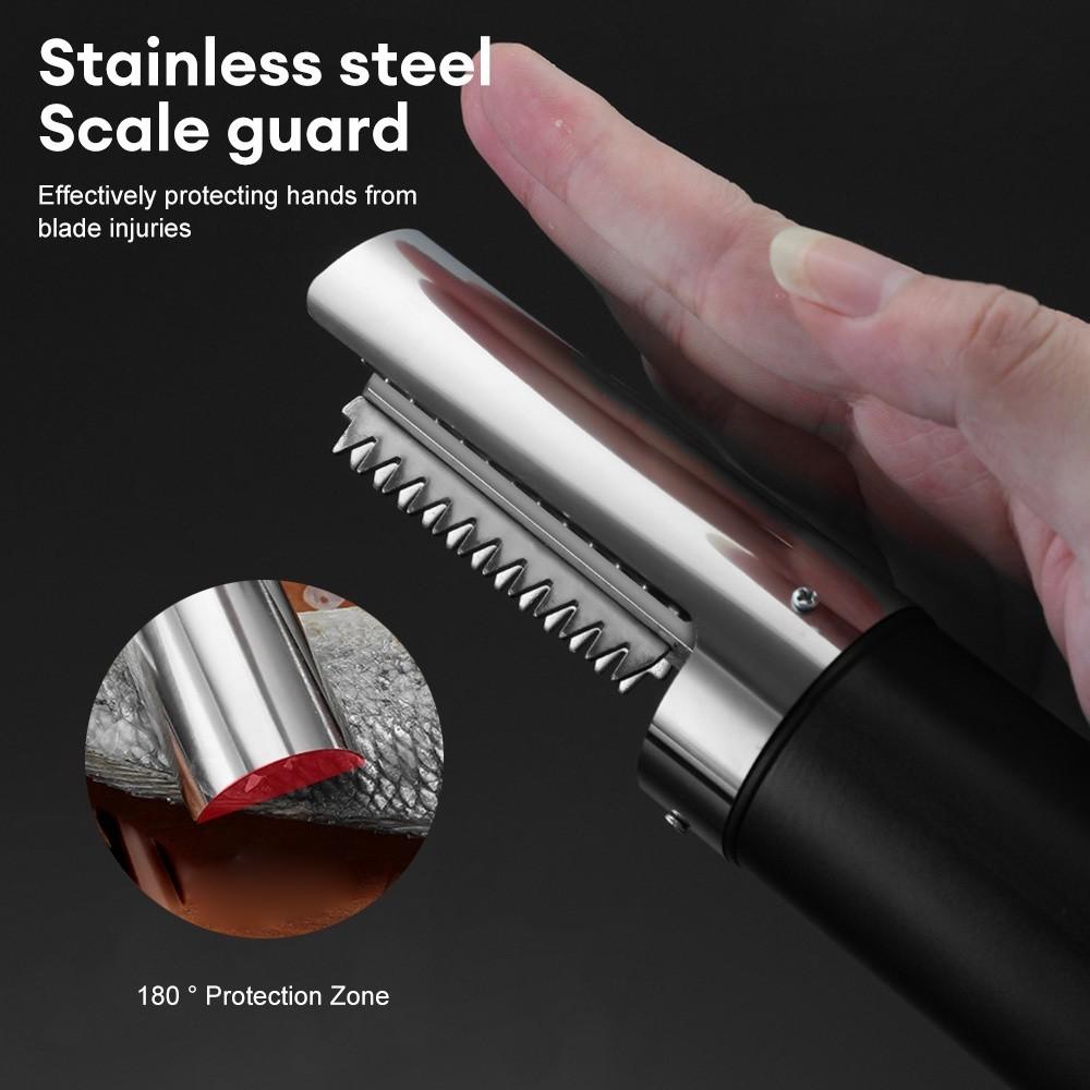 125W Black Electric Fish Scale Planer Powerful Cordless Rechargeable Fish Scale Scraper Remover Black