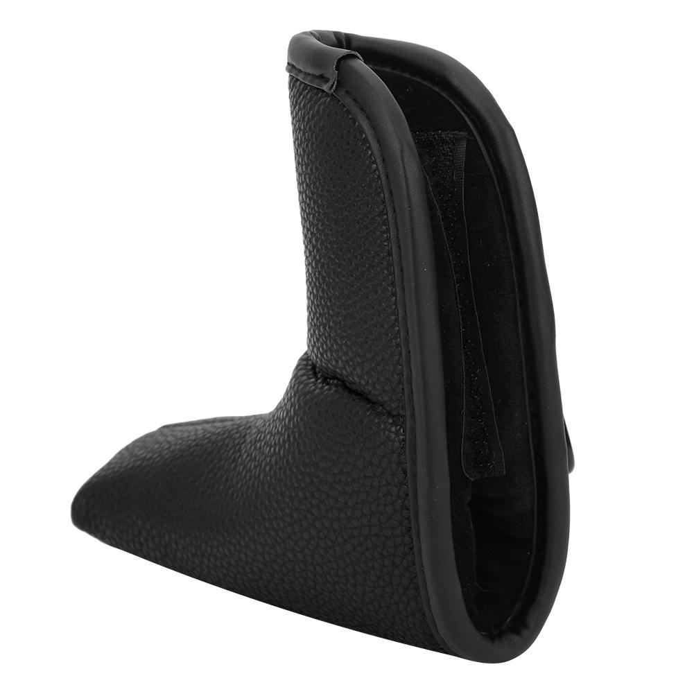 L shape Putter Headcover Slotted Blank PU Waterproof Fabric Thicken Plush  (black )