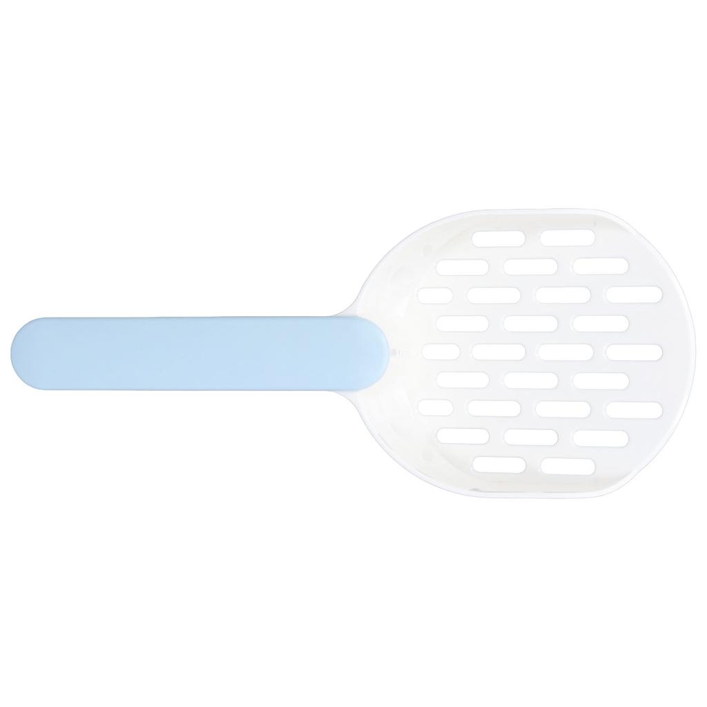 Cat Litter Scoop Plastic Thickened Kitty Litter Sift Shovel for Small Pet Litter Boxes CleaningWhite Blue