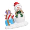 62KD Festival Resin Snowman Decors Gift Box Figurine for Christmas Decoration