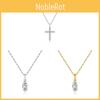 Copper Gold Plated Zircon Pendant Necklace With Water Drop Design For Women