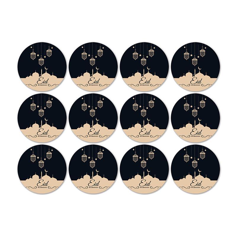 120pcs EID Mubarak Sticker Labels Ramadan Kareem Decoration 2024 Ramadan Gifts Packaging Seal Stickers Islam Muslim Party Decor