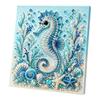 Easy Faux Pearl Crafting Project Ocean Painting Kit, Marine Life 3D Art DIY Beginner Friendly Kit Sea Turtle Fish Picture Craft Set for Adults,
