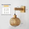 Wall Lights with E27 Base Type Bamboo Rattan Wicker Design Chandeliers Apply for Home Decorative Wall Lamps Fixtures Handcraft