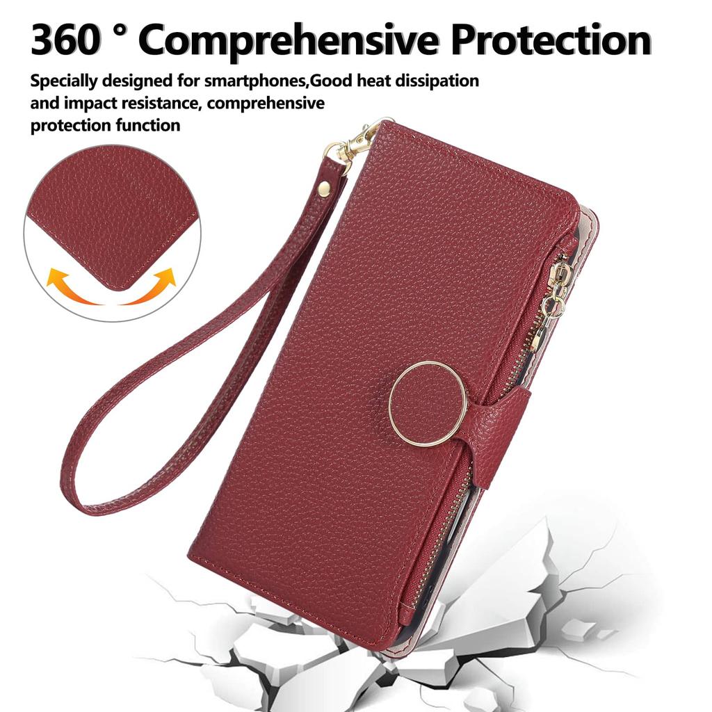 For Samsung Galaxy A25 A24 A23 A22 A21S A16 A15 A14 A13 A12 A06 A05 Wallet Case Crossbody Strap Card Holder Magnetic Snap Cover