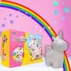 Piggy Bank for Children Unicorn Creative Set Figurine Paints Stickers