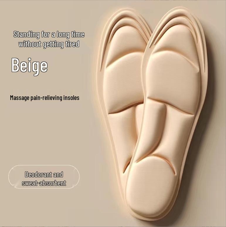 Stepping-on-Air Mugwort Deodorizing Insoles: Super Soft, Shock-Absorbing Cushion for Men and Women, Relieve Foot Pain and Tiredness from Long Standing