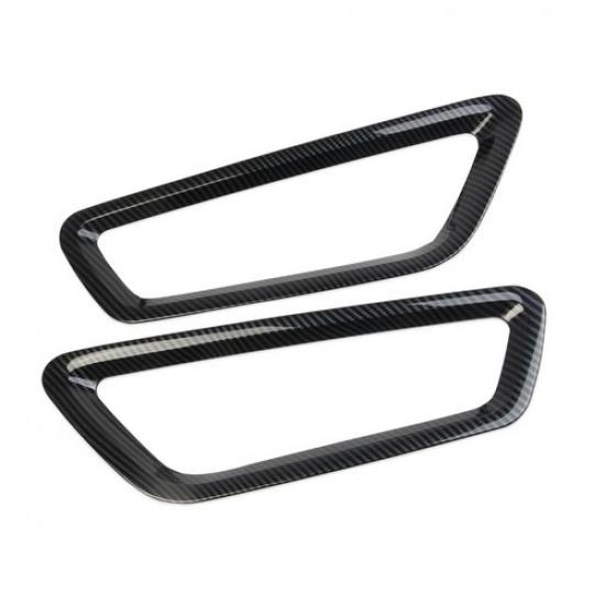 Carbon Fiber Style Fog Light Front Bumper Grille Cover Trim for Ford F150 Raptor