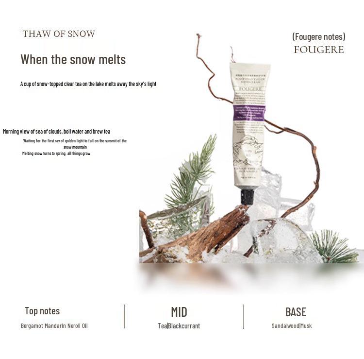 ROOPY Hydrating Hand Cream: Moisturizing, Prevents Dryness, Portable Souvenir Gift with Fragrant Snow Basil Essence.