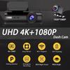 4K Dash Cam 3840*2160P Car DVR Support WIFI GPS Dual Lens Auto Mini Car Camera With Super Night Vision G-Sensor 24H Parking