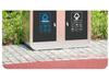 Stainless Steel Outdoor Trash Can with Waste Separation for Parks, Streets, and Scenic Areas