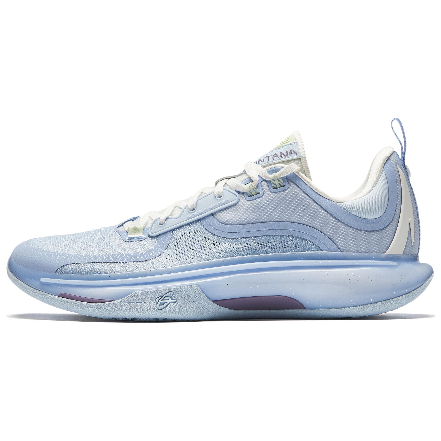 Anta C202 GT Running Men Ivory White Deep Sky Blue Fluorescent Green 112431115-5 44