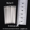 Steel Sewing Needles: Large & Small Eye, Long Needles for Quilts, Clothes, Cross Stitch, Embroidery