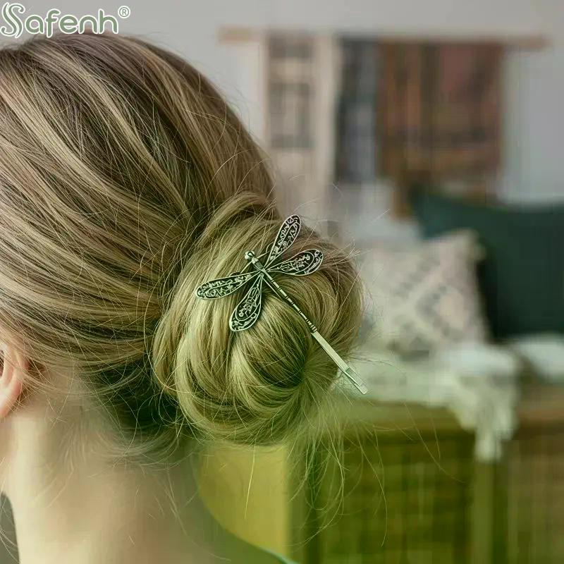 Vintage Inspired Dragonfly Hair Clips for Women Girls Stylish Hair Barrettes Headwear for Weddings and Festivals