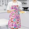 1pc Large Solid Color Background Romantic Heart Pattern Apron, Home Decoration Kitchen Wear, Sleeveless Durable Washable Unisex Cooking Apron,