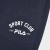 Fila Pantalones Deportivos Casuales de Punto con Puño Estampado de Letras para Mujer, parte inferior Azul Oscuro F11W419602F-NV