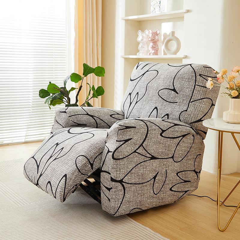 Recliner Chair Covers 4-Pieces Flexible Reclining Chair Protector Gentle Reclining Chair Furniture Cover Sofa Shield With Flexible Bottom