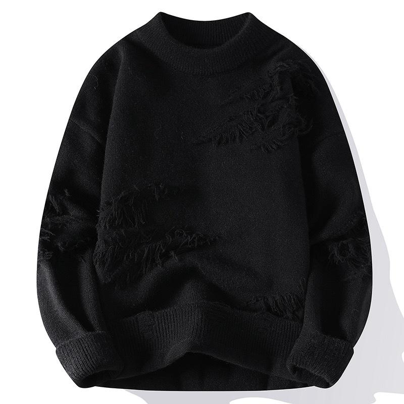 Autumn and Winter Men's Thickened Loose Knitted Sweater Trendy Teen Student Warm Sweater