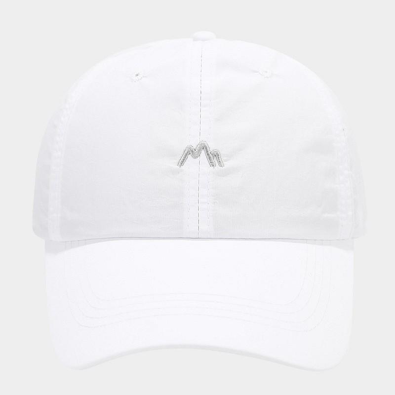 Outdoor Spring Baseball Cap With Embroidered Mountain Peak For Hiking And Sun Protection