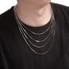 Basic Snake Herringbone Chain Necklaces for Men Women,18K PVD Gold Color Waterproof Stainless Steel Flat Snake Choker Collar