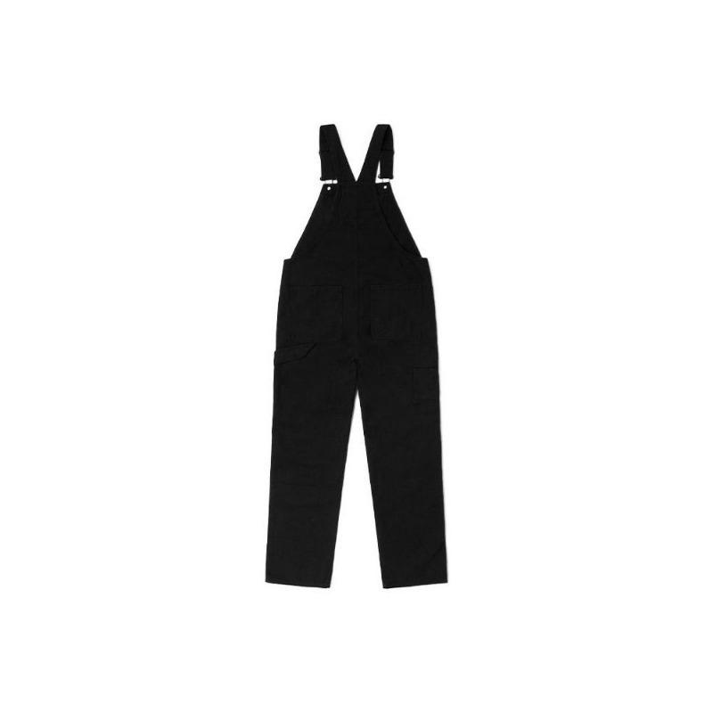 Vans Solid Color Adjustable Strap Overalls With Pockets Women Overalls Black VN0A5JHIBLK
