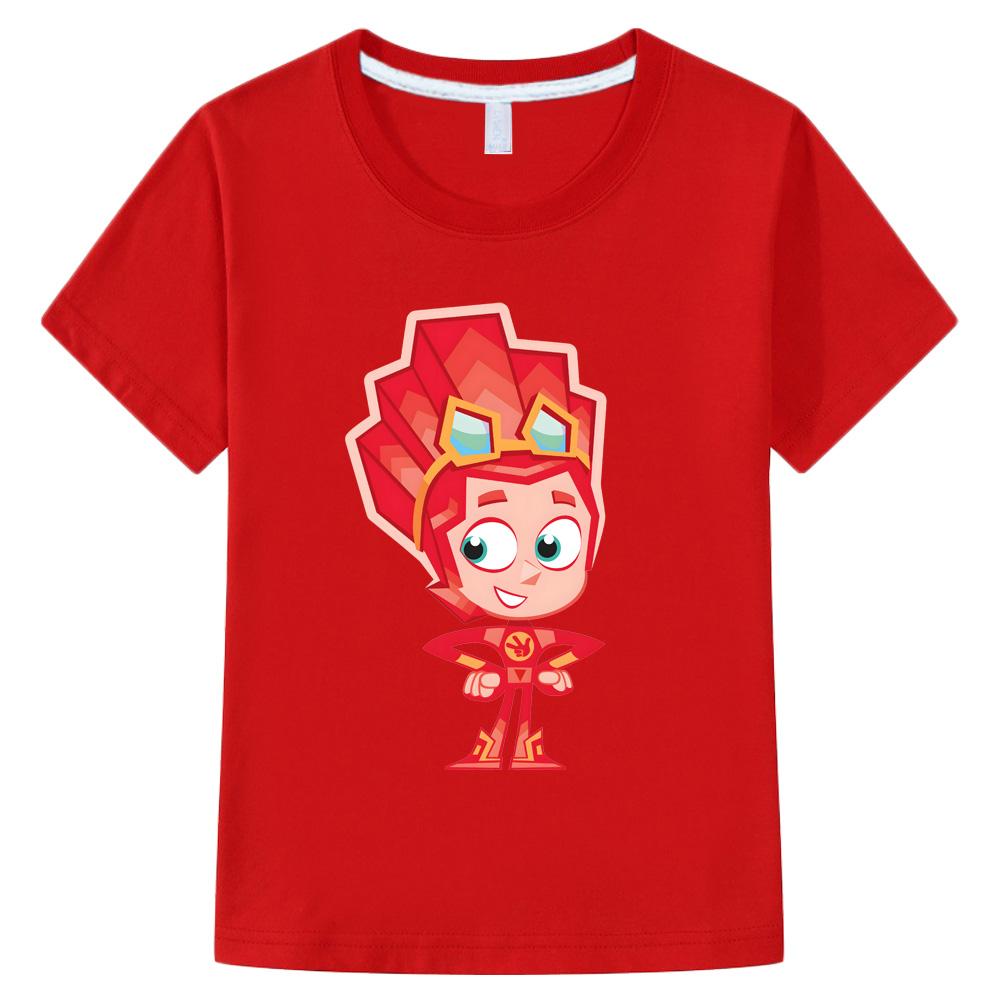 The Fixies Cartoon 100%Cotton T-shirts Funny Cat Family Comfortable Tee-shirt Kawaii Children Short Sleeve Breathable Tshirts