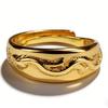 Classic Vietnamese Sand Gold Fire-Baked Non-Tarnishing Wedding Ring - Versatile and Fashionable