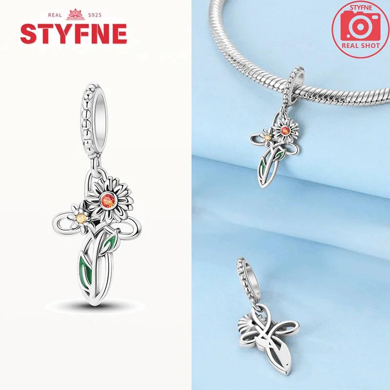 Copper Virgin Praying Hands Dangle Cross Pendant Beads Charm Fit Original Charms Bracelet Diy Fine Jewelryfor Women Gifts