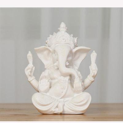 Sandstone Ganesha Buddha Elephant Statue Sculpture Handmade Elephant Figurine Home Decoration Accessories