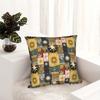 Vikama Sun Tarot Patchwork Sofa Cushion Cover Decorative Pillow Case - Soft Fabric Sofa Decor Accessories