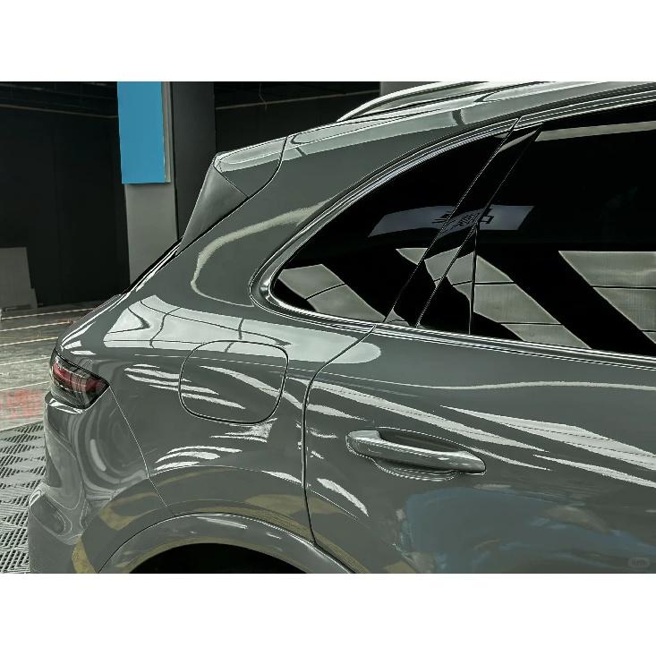 High Glossy PET Nardo Grey Vinyl Wrap Film Waterproof Car Sticker Body Decor Self-Adhesive Decal Auto Motorcycle DIY Accessories