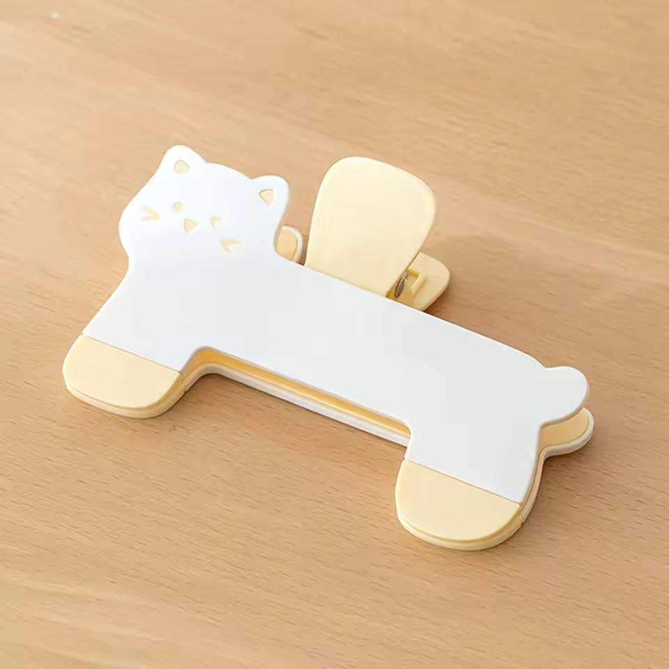 Cat Shape Plastic Book Clip Cartoon Reading Auxiliary Fixed Book Clip Bookmark Creative Design Practical Bookstore Note Clip