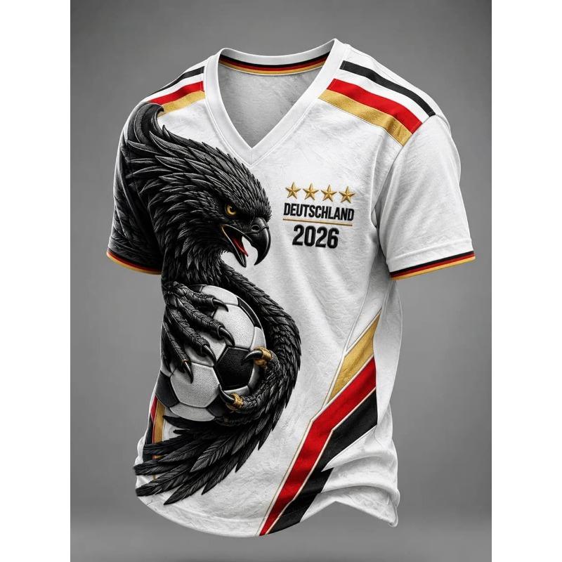 2026 New Australian Themed Football Jersey All-over Green Kangaroo Badge Crew Neck T-Shirt Casual Training Sports Top Unisex