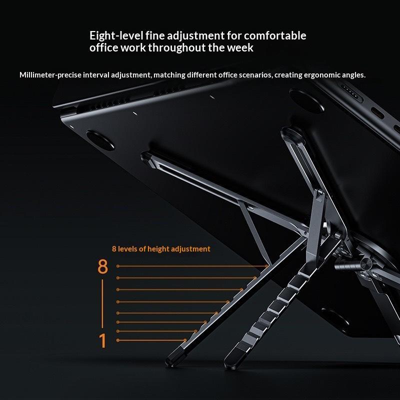 Plastic Universal Adjustable Phone Laptop Tablet Stand Magnetic Base 8 Height Gears for Home Office Streaming Use