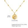 Summer Bohe Starfish Shell Conch Charms Pendant Neccklace for Women, 18k PVD Gold Plated Stainless Steel Beach Holiday Gift