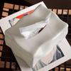 Waterproof Ceramic Cream Air Tissue Box Living Room Light Luxury Decoration Household Modern Simple Table Napkin Box Paper Extraction