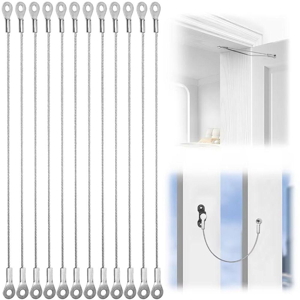 4Pcs 304 Stainless Steel Wire Rope Anti-fall Safety 1.5mm Terminal Block M4 Wire Eyelets Lighting Hanging Wire for Hanging Lamp
