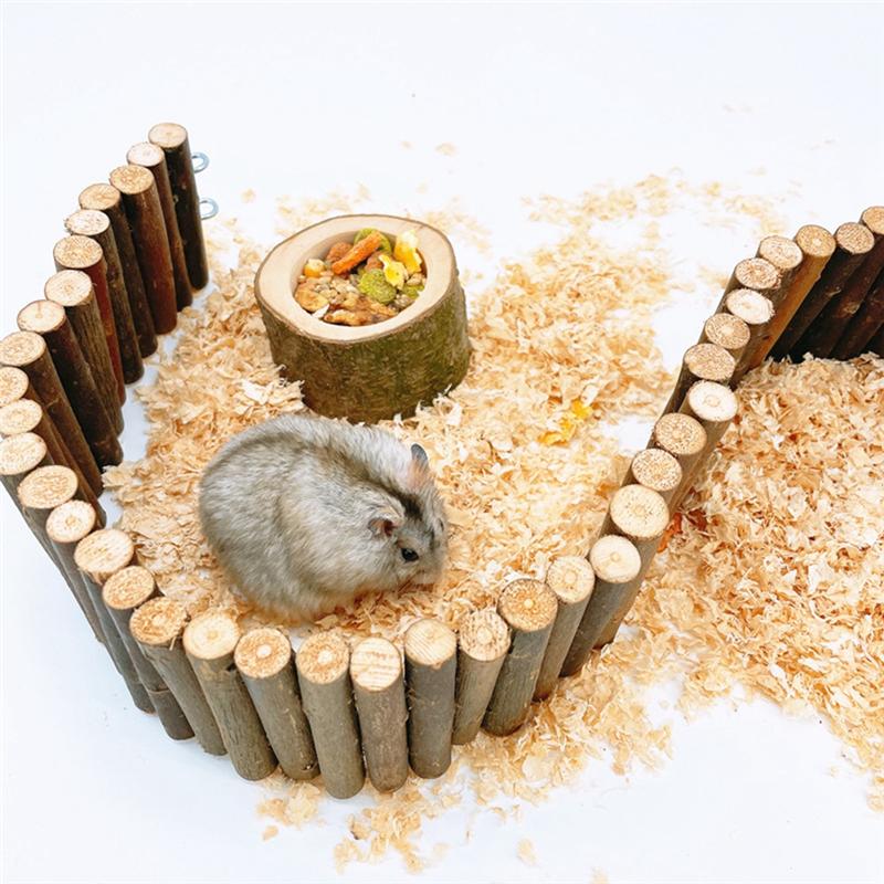 Good-Pet Hamster Wooden Food Bowl Hamster Squirrel Food Bowl Log Gnawing For Small Animals Food Bowls Durable Easy To Use