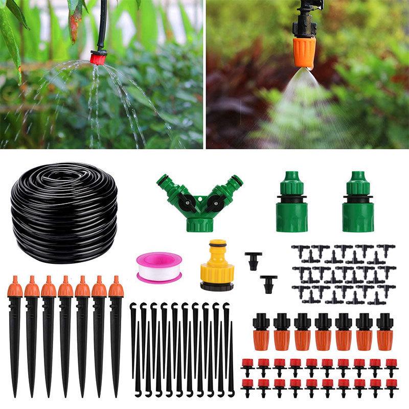 30m Automatic Drip Irrigation Kit with 4/7 Tubing for Outdoor Gardens