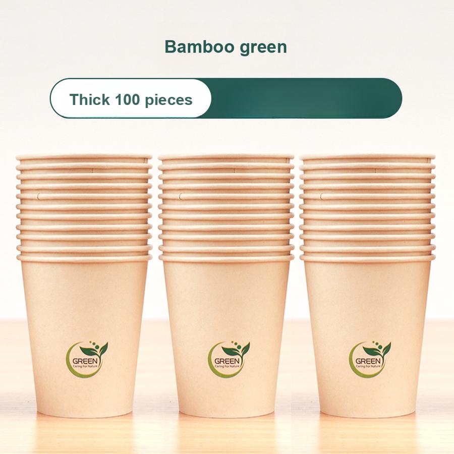 Disposable Bamboo Fiber Paper Cup Thickened Office Coffee Water Cup Tea Bamboo Milk Tea Cup