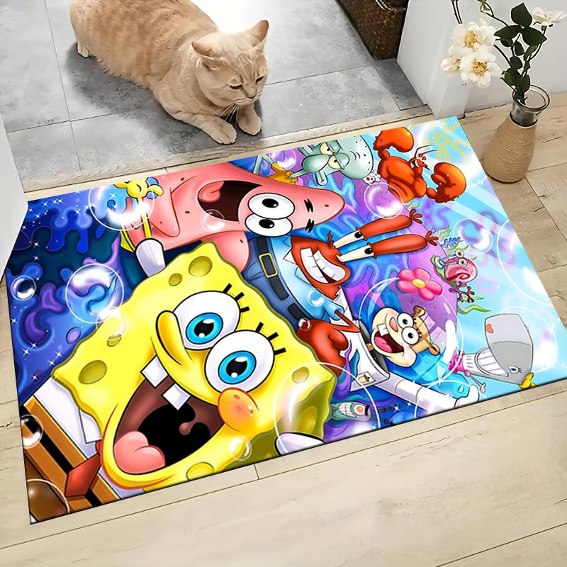 Spongebob'S Underwater Adventure Carpet Rug Soft Washable Antislip Home Living Room Sofa Mats Personalized Christmas Rug