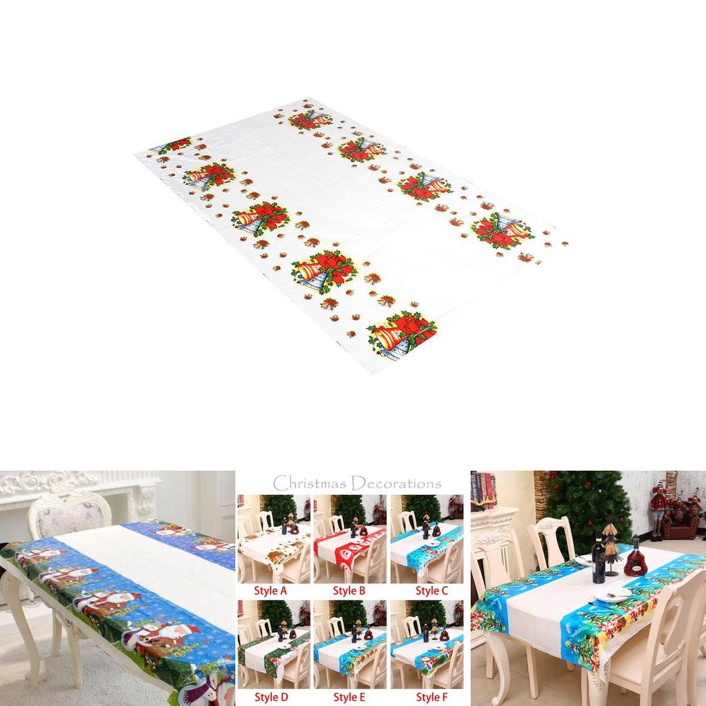 Versatile Snowman Table Cover Cloth In Light Waterproof Pvc Material For Holiday Parties