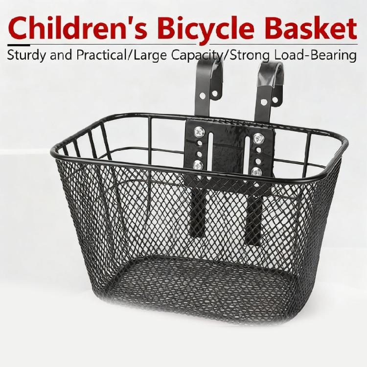Detachable Childrens Bikes Front Handlebars Basket Metal Tricycle Basket Bicycles Basket Gift for Girl and Boy