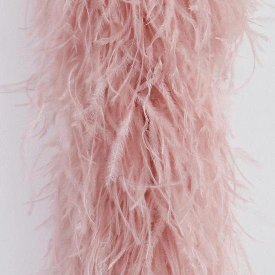 DIY 1 Ply Ostrich Feather Boa Customized Real Ostrich Feathers Scarf for Wedding Dress Sewing Decoration Plume Woman Shawl