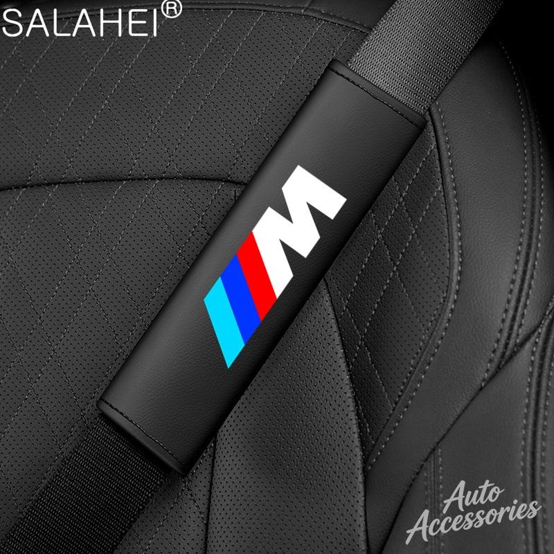Leather Car Seat Belt Shoulder Protection Cover Shoulder Pads For BMW M Power Performance M3 M5 X1 X3 X5 X6 E46 E39 E36 E60 E90 DV1