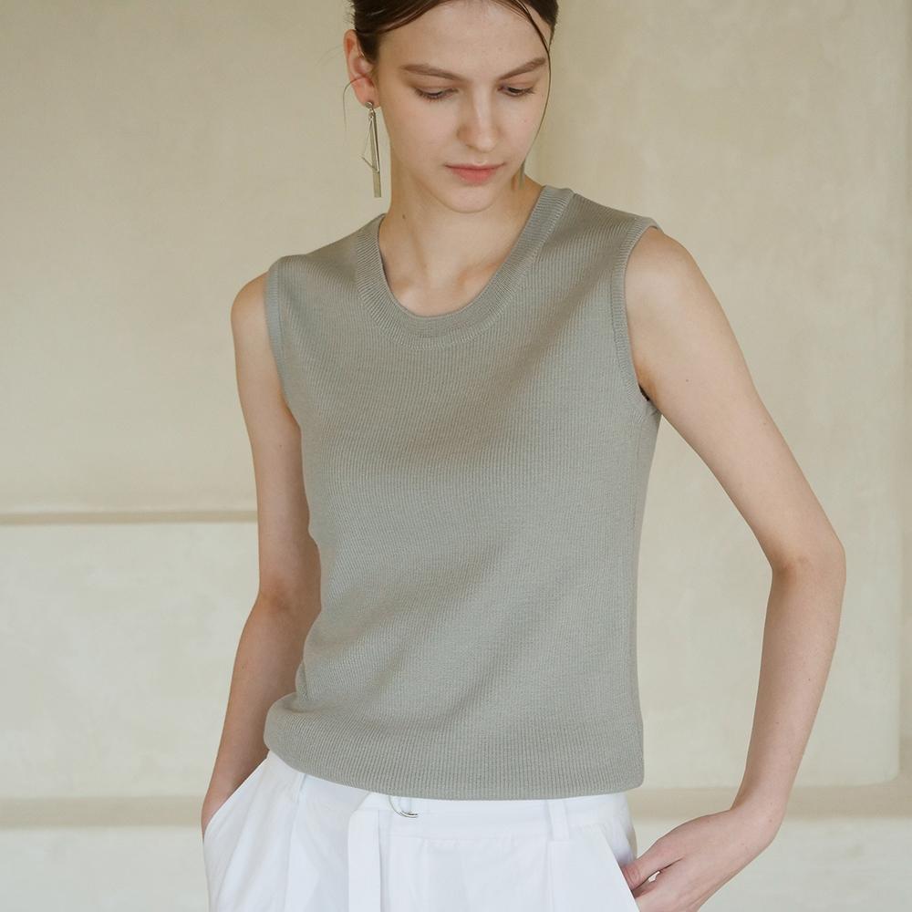 ACUD Summer Wool Sleeveless Knit _ Gray