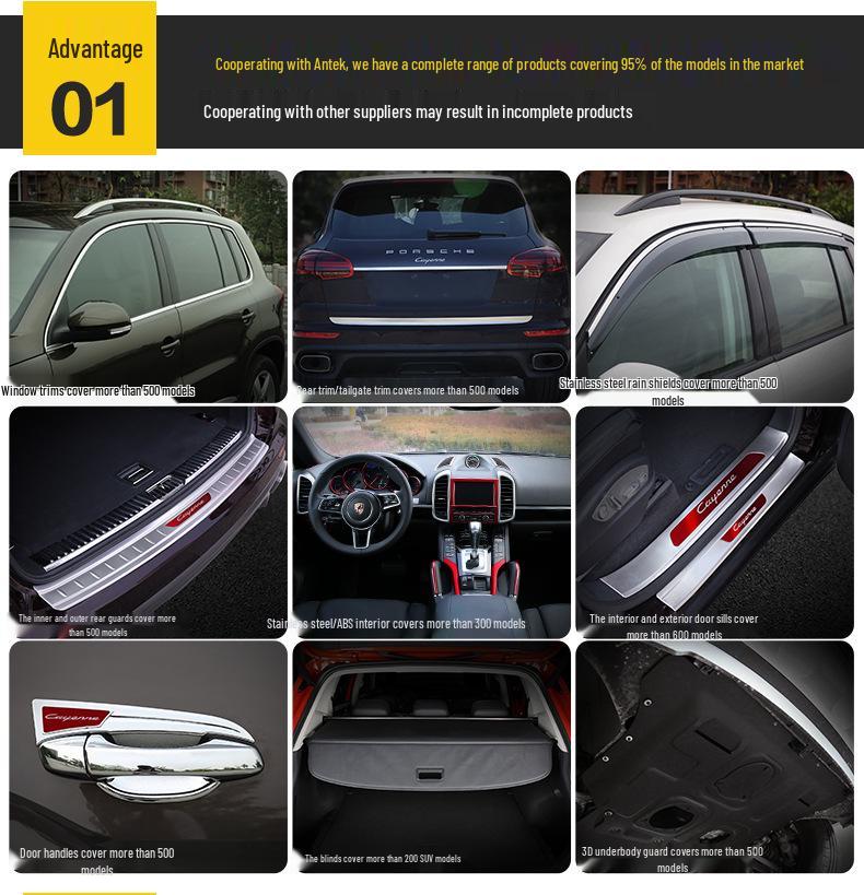 17-19 A4L Front Bumper Guard & Grille Protective Strip Sticker Set