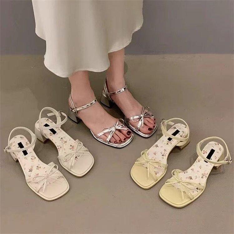 

French retro Roman open-toe with sandals women s 2025 summer new fashion beautiful outer high heels new 40
