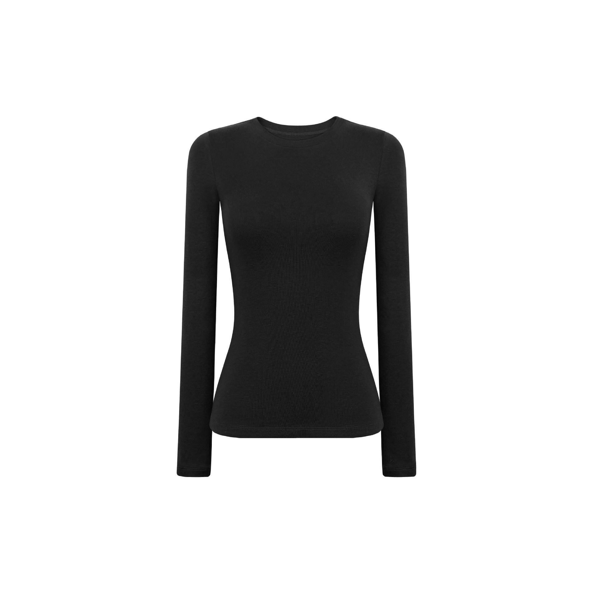 

In-Stock Women s Long-Sleeve Round Neck T-Shirt - Warm, Skin-Friendly, Waist-Cinching Fit Medium
